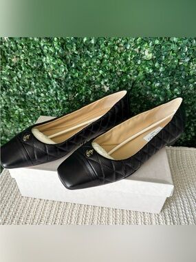 Jimmy Choo Leni Quilted Flats Black/Light Gold Size 43 Brand new!
